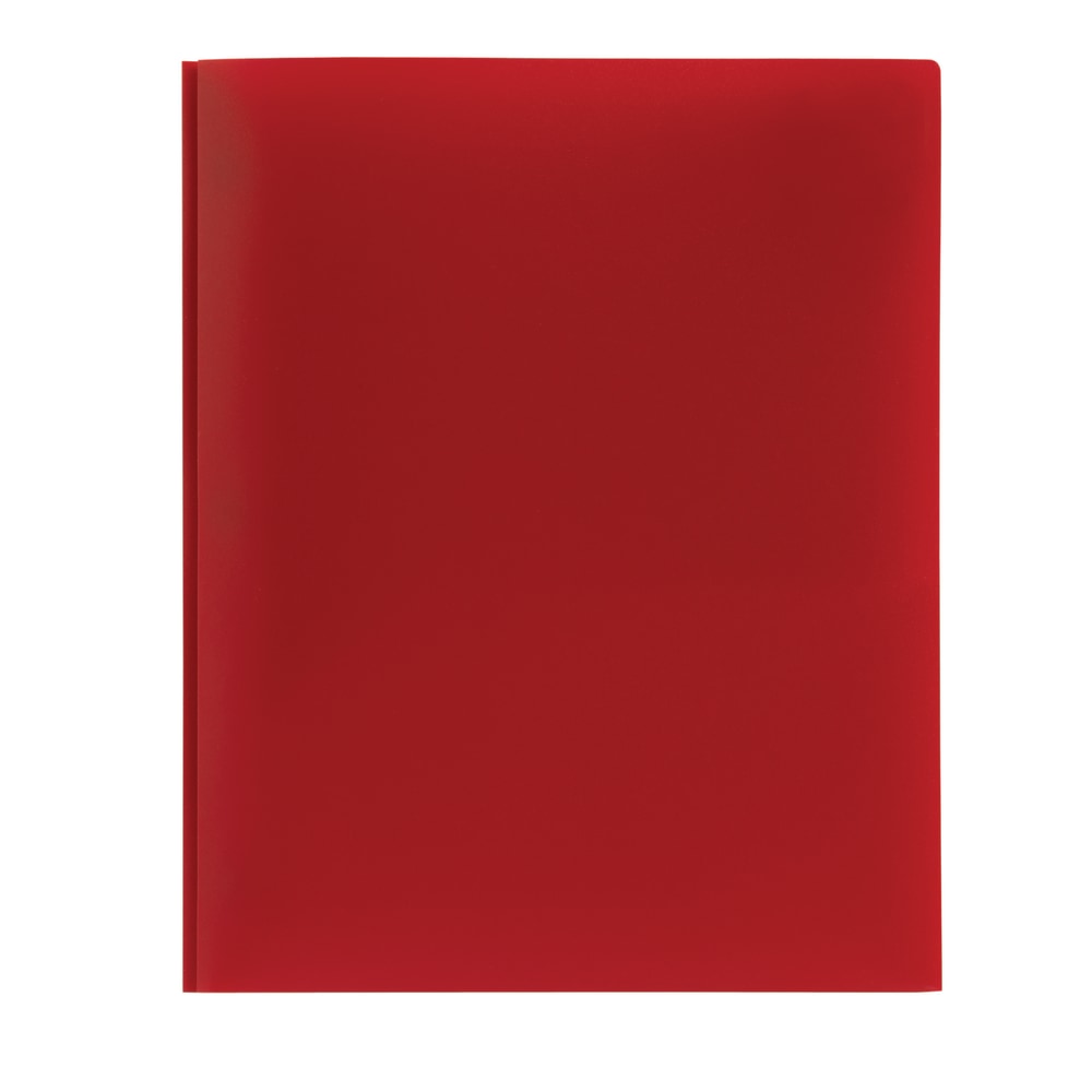 Office Depot Brand Poly 2-Pocket Portfolio With Fasteners, Red (Min Order Qty 65) MPN:77513