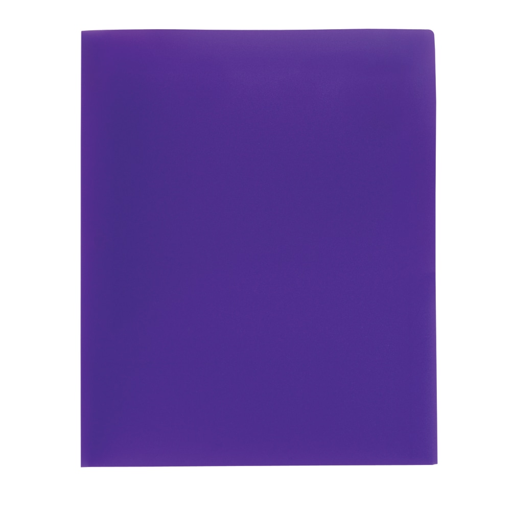 Office Depot Brand Poly 2-Pocket Portfolio, Purple (Min Order Qty 95) MPN:77614