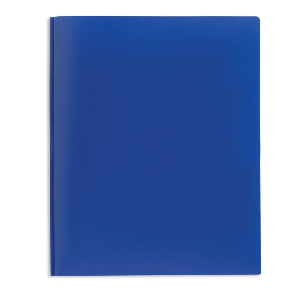 Office Depot Brand 2-Pocket School-Grade Poly Folder with Prongs, Letter Size, Blue (Min Order Qty 167) MPN:ODU-REP136