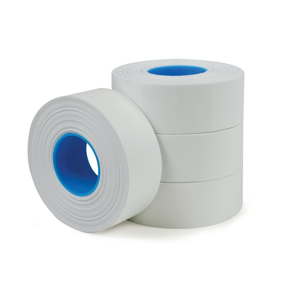 Office Depot Brand 1-Line Price-Marking Labels, White, 1,200 Labels Per Roll, Pack Of 4 Rolls (Min Order Qty 8) MPN:098401