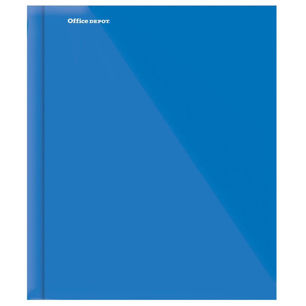 Office Depot Brand Stellar Laminated 3-Prong Paper Folder, Letter Size, Blue (Min Order Qty 167) MPN:329007-BE