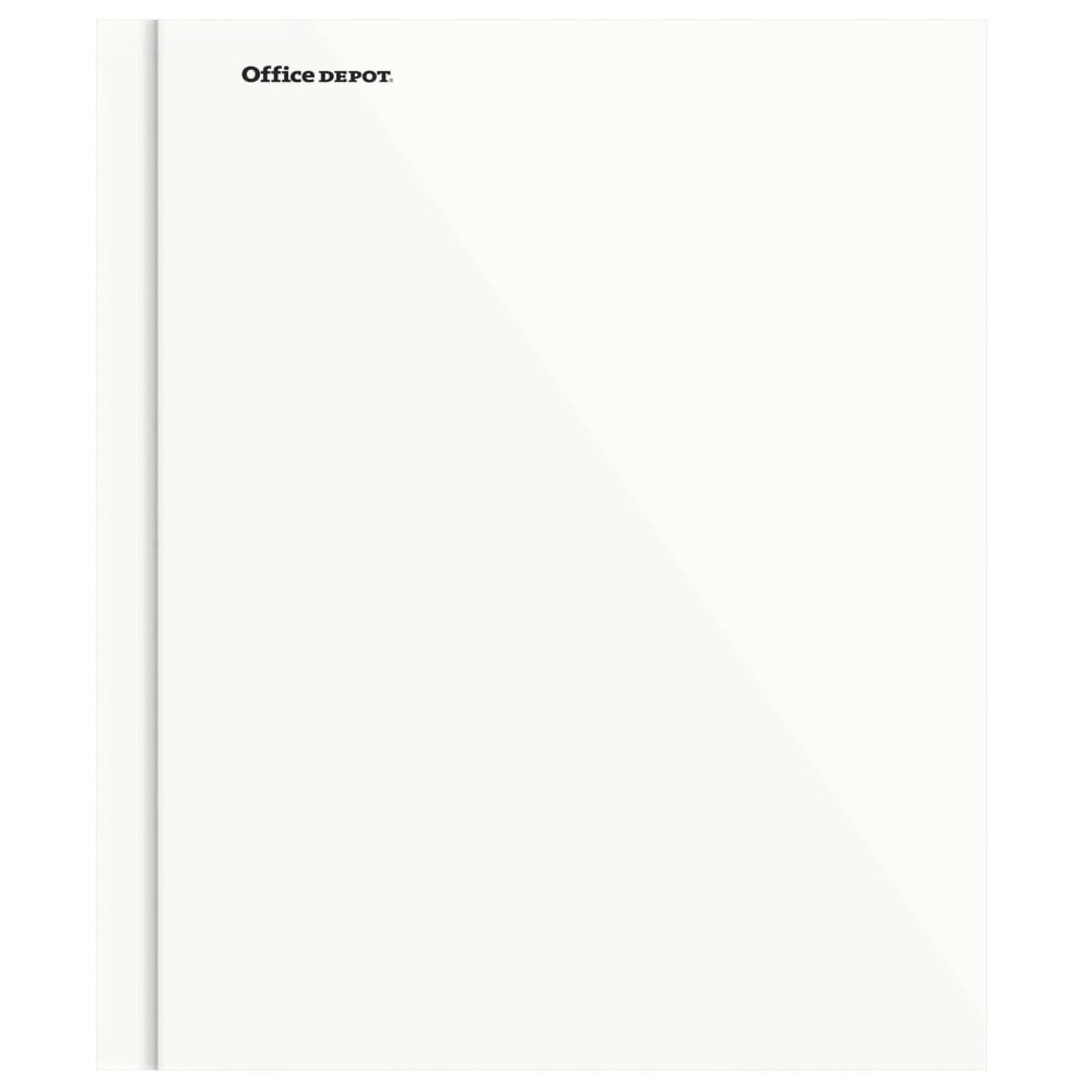 Office Depot Brand Stellar Laminated 3-Prong Paper Folder, Letter Size, White (Min Order Qty 167) MPN:329007-WE