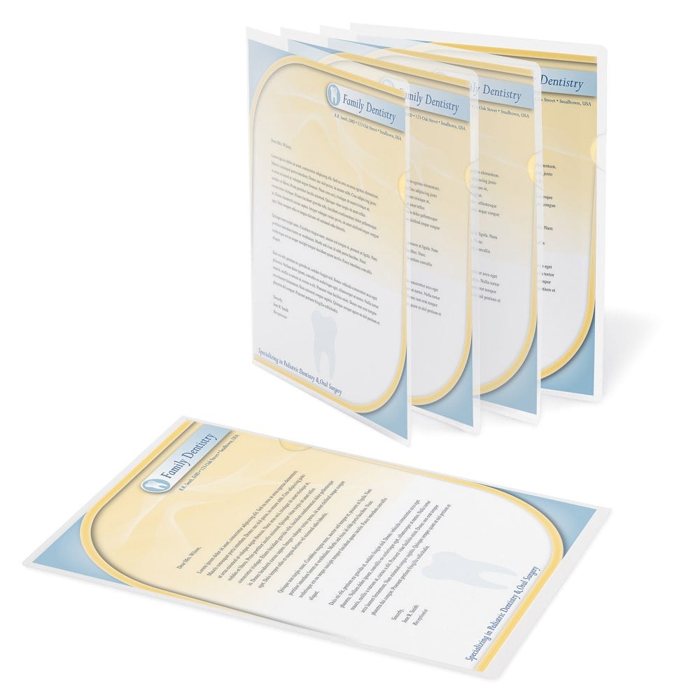 Office Depot Brand Poly Project View Folders, Letter Size, Clear, Pack Of 10 (Min Order Qty 53) MPN:741341