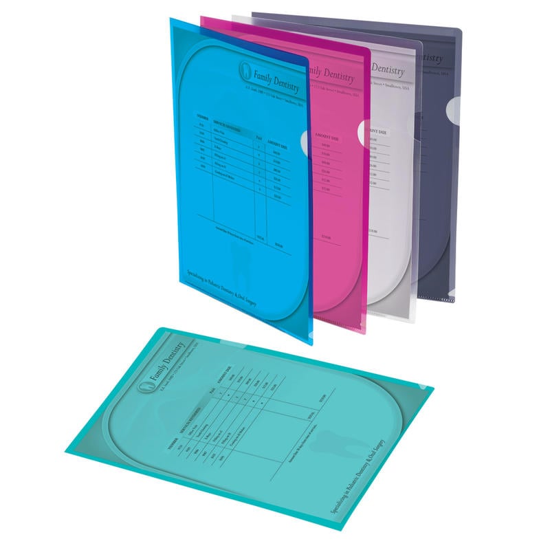 Office Depot Brand Poly Project View Folders, Letter Size, Assorted Colors, Pack Of 10 (Min Order Qty 51) MPN:741361