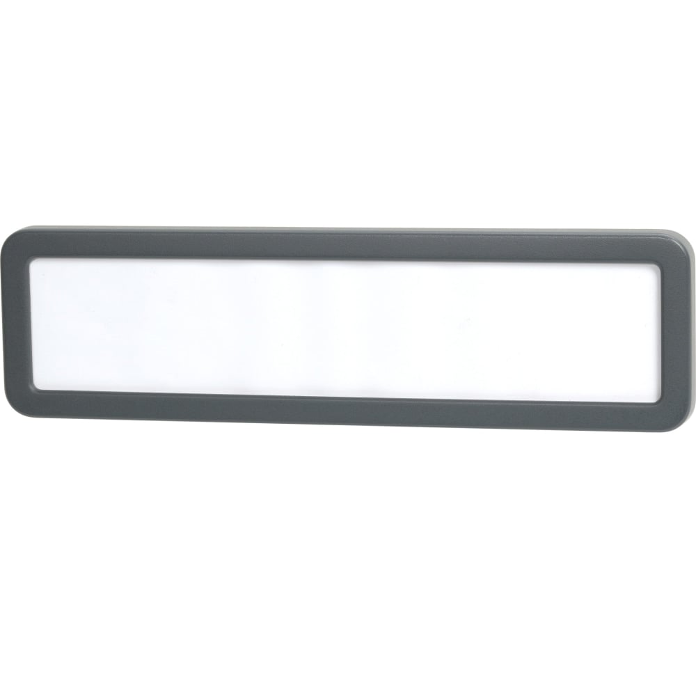 Office Depot Brand Cubicle Name Plate, 2 5/8in x 9 1/8in x 7/8in, 30% Recycled, Charcoal (Min Order Qty 11) MPN:OD10450