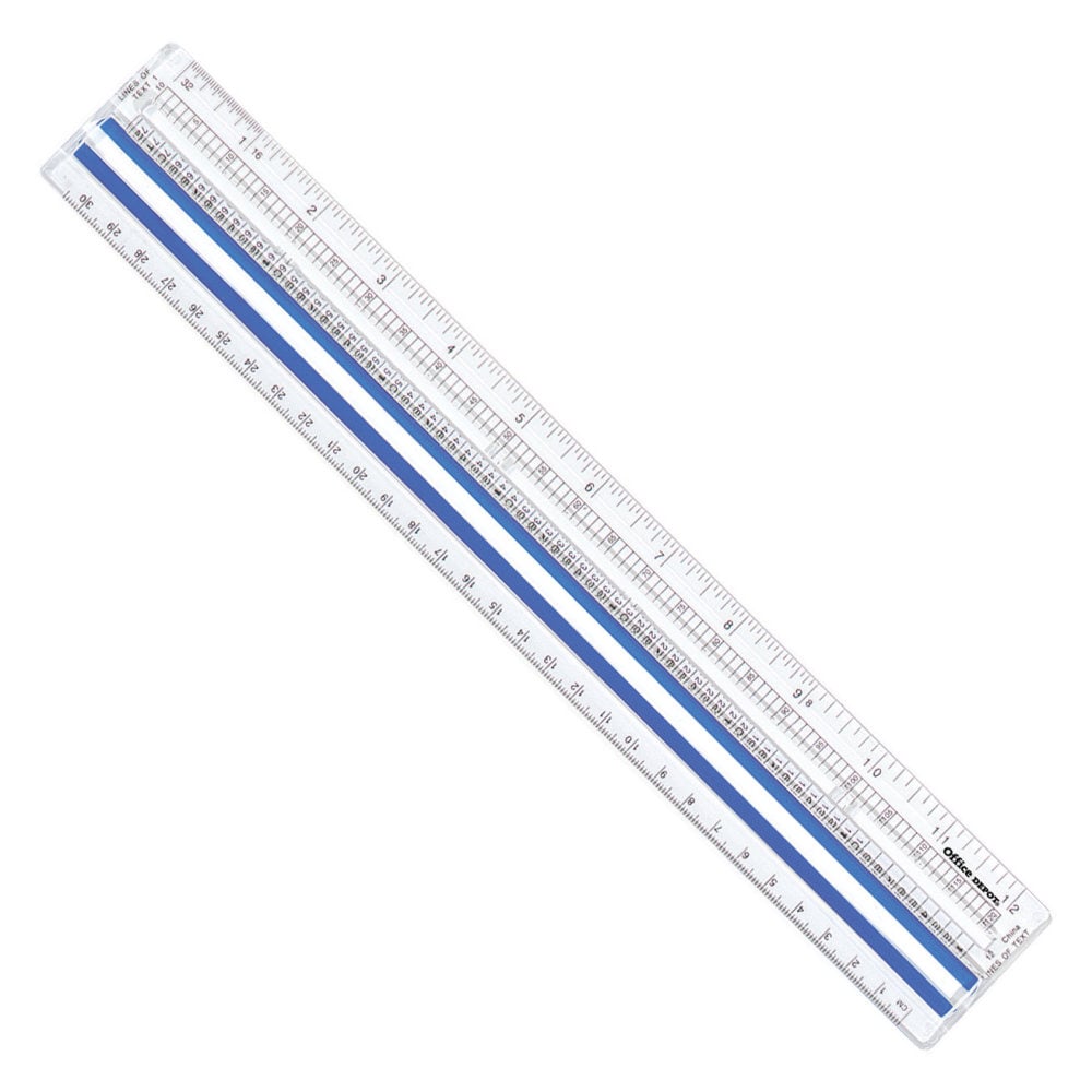 Office Depot Brand Magnifying Ruler, 12in, Clear (Min Order Qty 46) MPN:NB-20110520