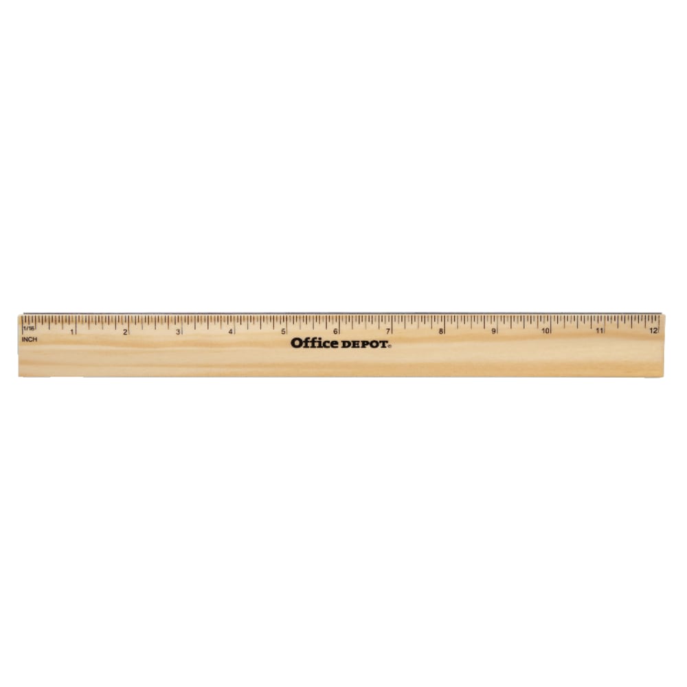 Office Depot Brand Wood Metal-Edge Ruler, 12in (Min Order Qty 129) MPN:NB20110506