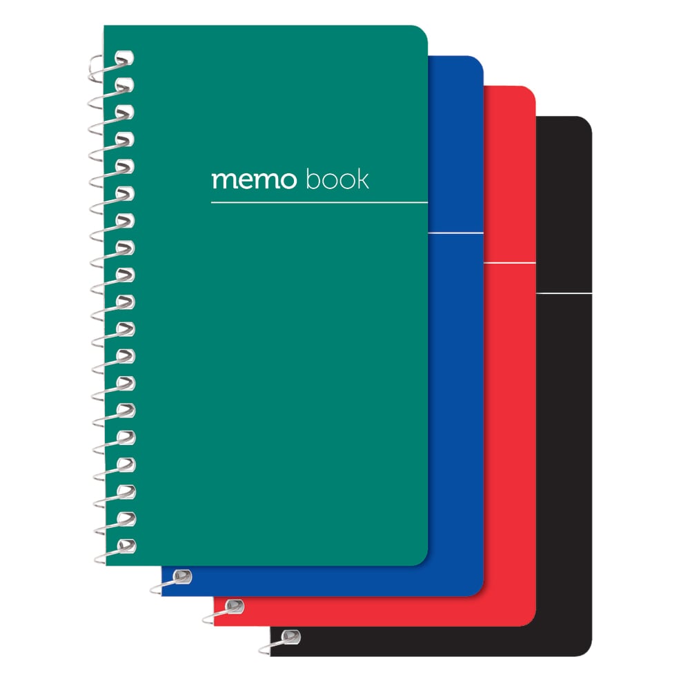 Office Depot Brand Wirebound Side-Opening Memo Books, 3in x 5in, College Ruled, 60 Sheets, Assorted Colors (No Color Choice), Pack Of 3 (Min Order Qty 93) MPN:CJV013