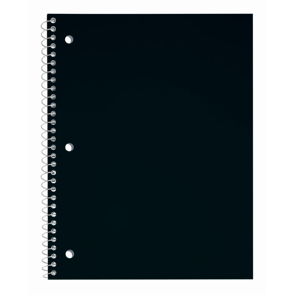 Just Basics Poly Spiral Notebook, 8in x 10-1/2in, 1 Subject, Wide Ruled, 70 Sheets, Black (Min Order Qty 54) MPN:OD23298505