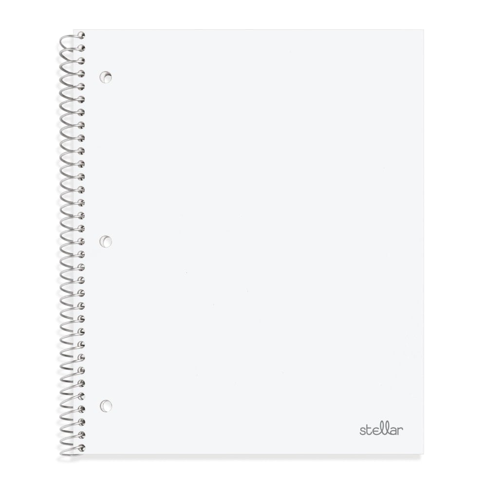 Office Depot Brand Stellar Poly Notebook, 8-1/2in x 11in, 1 Subject, College Ruled, 100 Sheets, White (Min Order Qty 33) MPN:OD571601