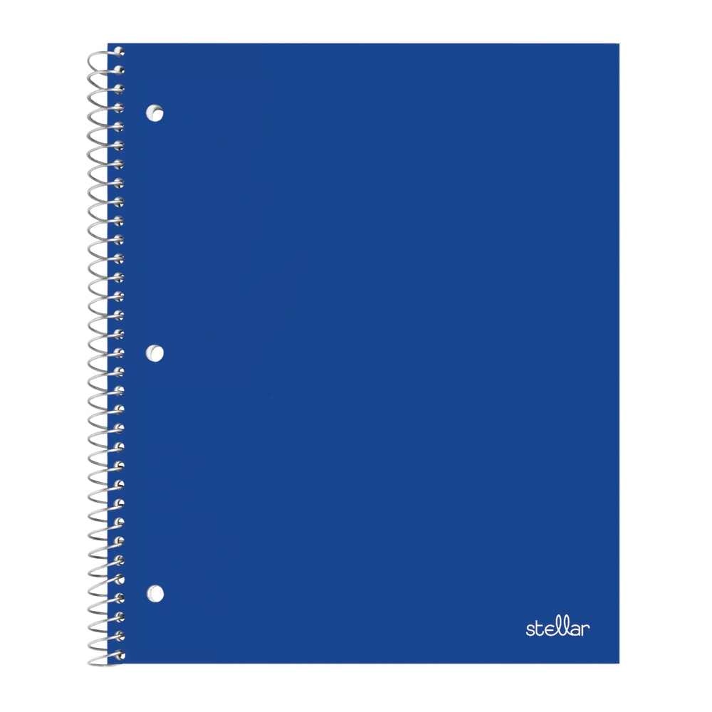 Office Depot Brand Stellar Poly Notebook, 8-1/2in x 11in, 1 Subject, College Ruled, 100 Sheets, Blue (Min Order Qty 33) MPN:OD99904