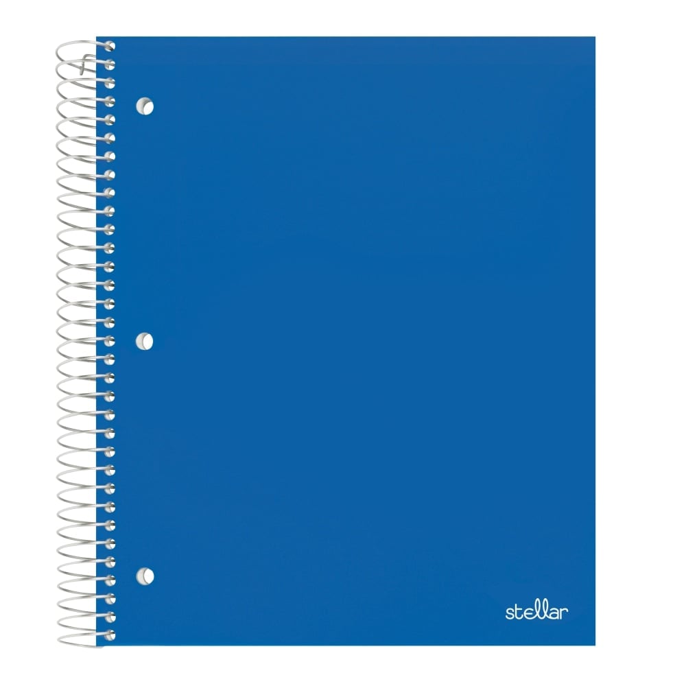 Office Depot Brand Stellar Poly Notebook, 8-1/2in x 11in, 5 Subject, College Ruled, 200 Sheets, Blue (Min Order Qty 16) MPN:ODSTLR5SBLUCR