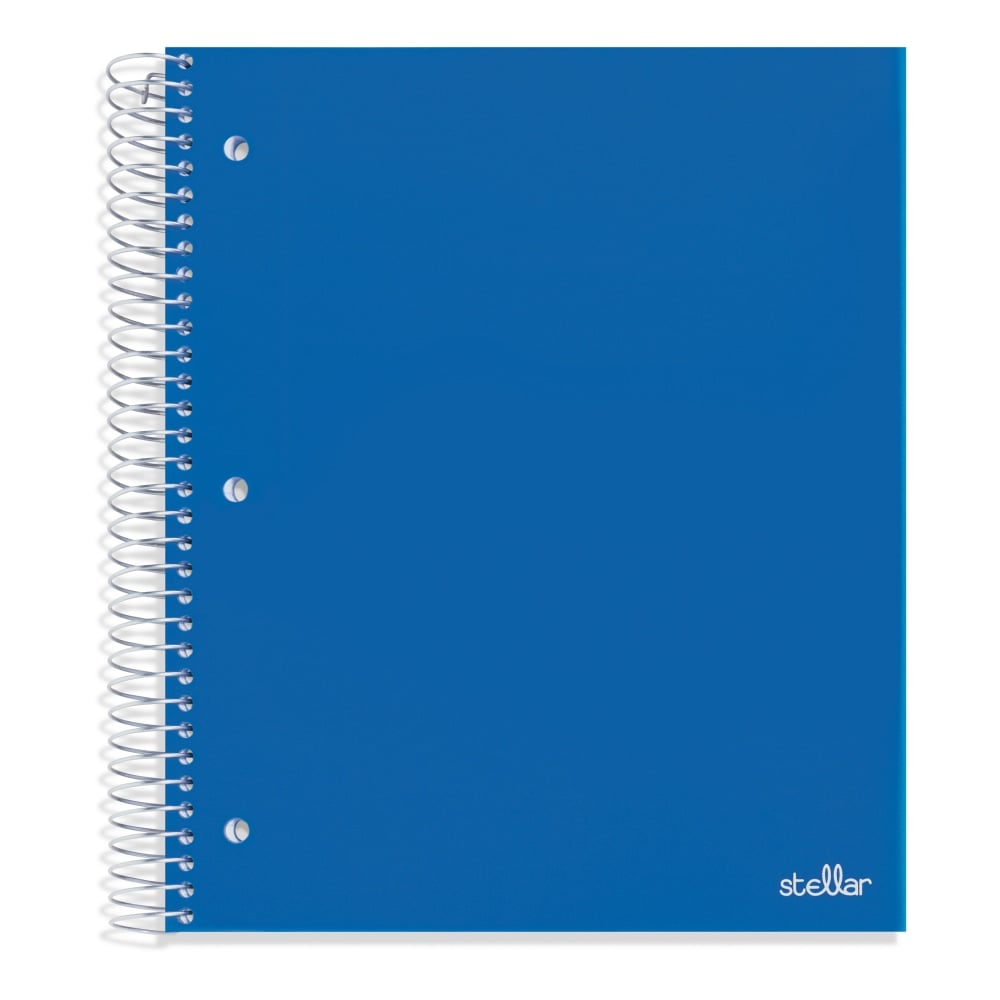 Office Depot Brand Stellar Poly Notebook, 8in x 10-1/2in, 5 Subject, Wide Ruled, 200 Sheets, Blue (Min Order Qty 17) MPN:ODSTLR5SRBLUWR