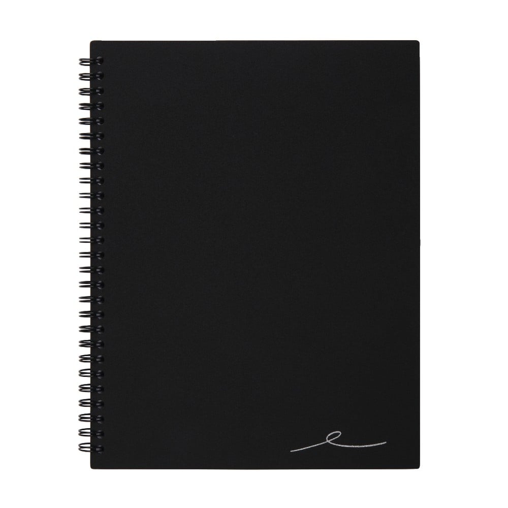 Office Depot Brand Wirebound Business Notebook, 7-1/4in x 9-1/2in, 1 Subject, Narrow Ruled, 80 Sheets, Black (Min Order Qty 14) MPN:ODUS1402-026