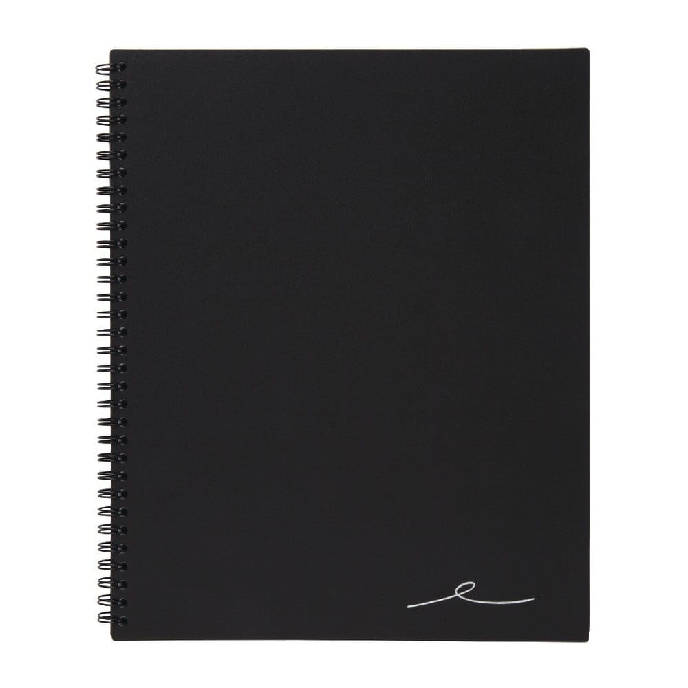 Office Depot Brand Wirebound Business Notebook, 8-7/8in x 11in, 1 Subject, Narrow Ruled, 80 Sheets, Black (Min Order Qty 13) MPN:ODUS1402-027