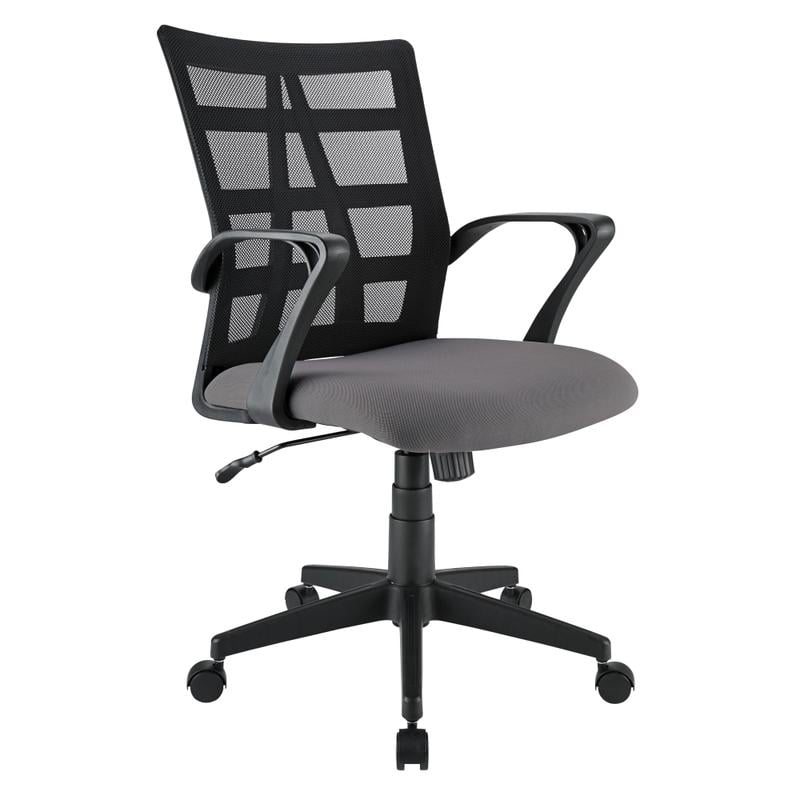 Realspace Jaxby Mesh Mid-Back Task Office Chair, Black/Gray, BIFMA Compliant MPN:GF-50553M-1