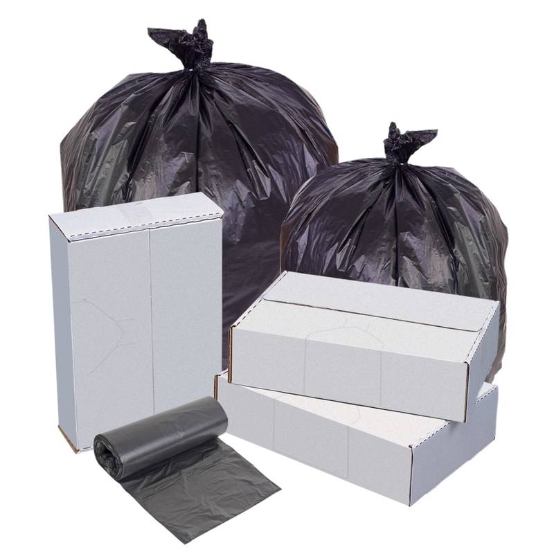 Highmark High-Density Can Liners, 22 Mic, 40 - 45 Gallons, 40in x 48in, Black, Box Of 150 (Min Order Qty 2) MPN:PITT020