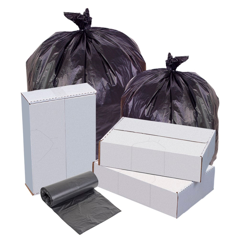 Highmark High-Density Can Liners, 22 Mic, 60 Gallons, 38in x 60in, Black, Box Of 150 (Min Order Qty 2) MPN:PITT023