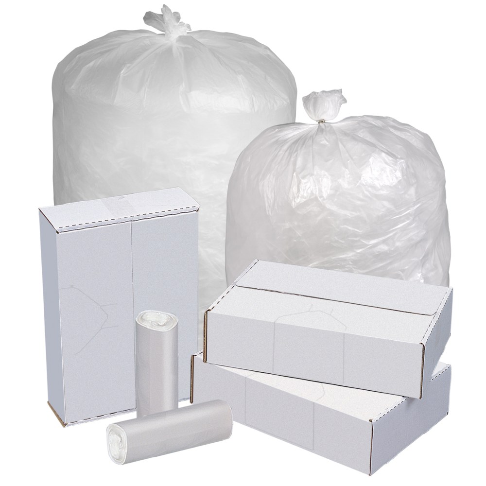 Highmark Linear Low Density Can Liners, 1.5-mil, 60 Gallons, 38in x 58in, Clear, Box Of 100 (Min Order Qty 2) MPN:PITT038