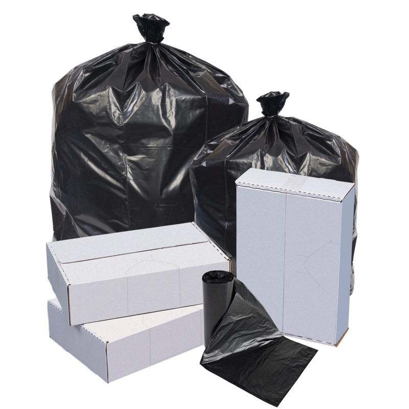 Highmark Repro 70% Recycled Can Liners, 1.25 mil, 56 Gallons, 43in x 47in, Black, Box Of 100 (Min Order Qty 2) MPN:PITT048