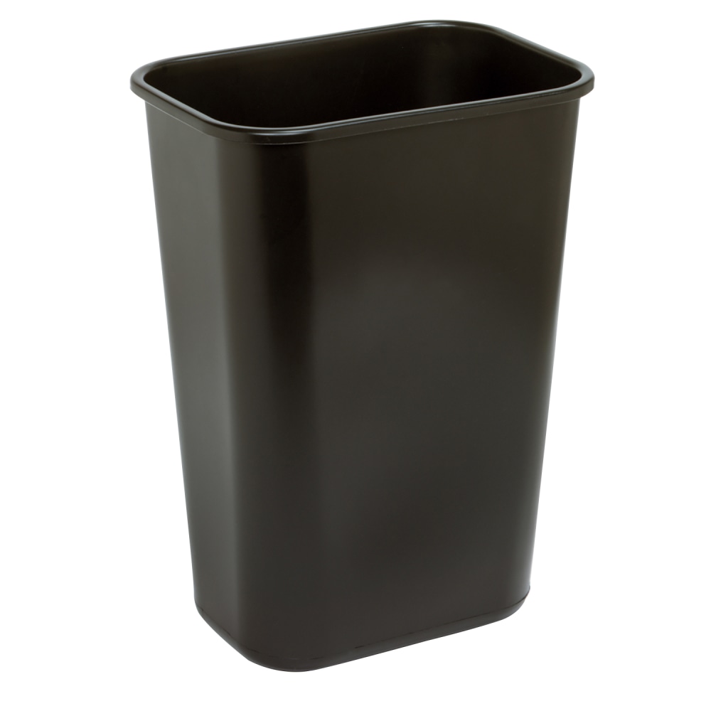 Highmark Rectangular Plastic Wastebasket, 10.25 Gallons, 20-1/2inH x 15-1/2inW x 11-1/2inD, Black (Min Order Qty 5) MPN:HM4114BK