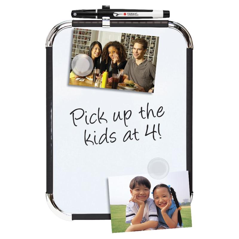 Office Depot Brand Mini Magnetic Dry-Erase Whiteboard, 8-1/2in x 11in, Plastic Frame With Black Finish (Min Order Qty 21) MPN:KK0244B