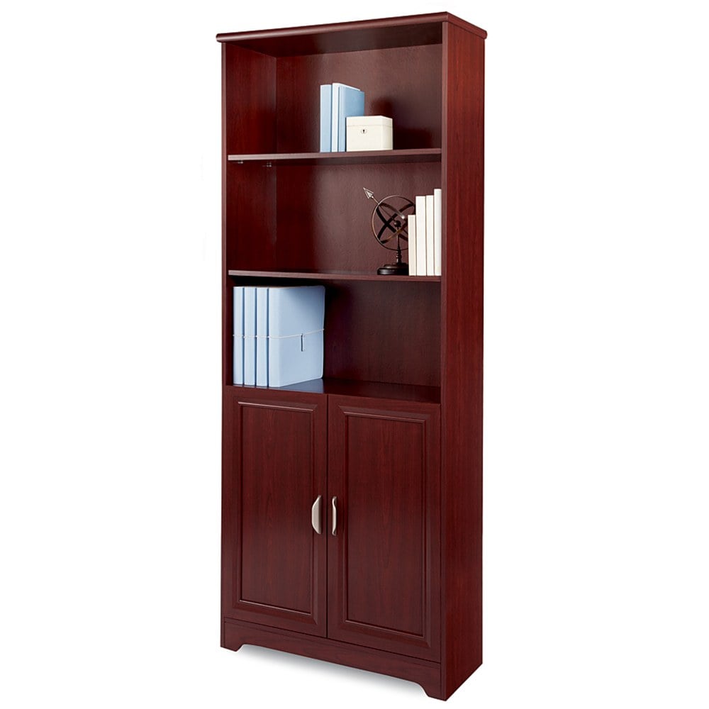 Realspace Magellan 72inH 5-Shelf Bookcase With Doors, Classic Cherry MPN:HS-MG-0192