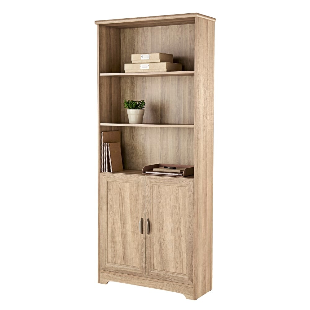 Realspace Magellan 72inH 5-Shelf Bookcase With Doors, Blonde Ash MPN:HS-MG-3066