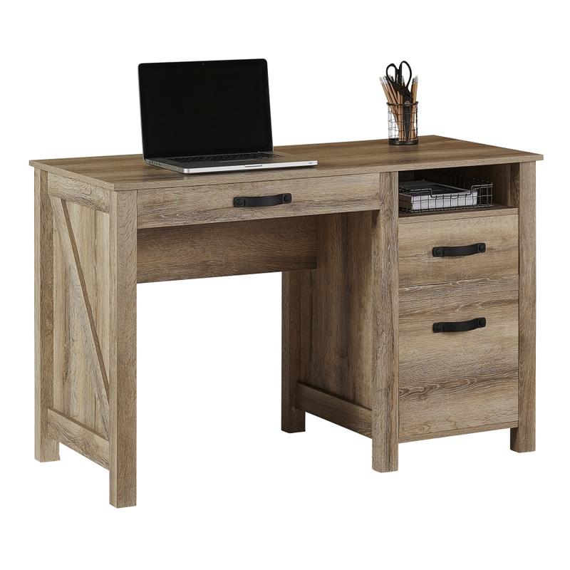 Realspace Plank 47inW Writing Desk, Coastal Oak MPN:1383878DP