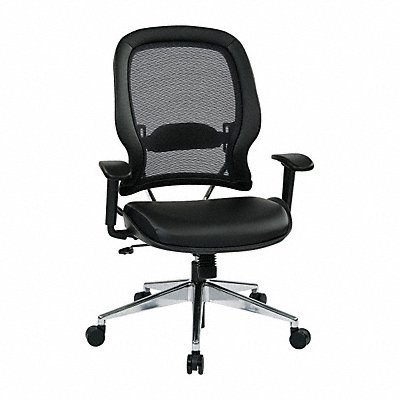 Desk Chair Leather Black 18-22 Seat Ht MPN:335-E37P918P