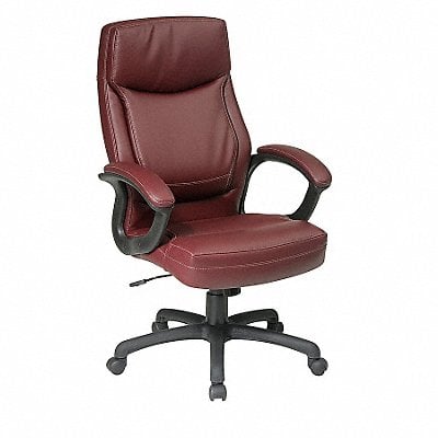 Exec Chair Leather Burgndy 19-21 Seat Ht MPN:EC6583-EC4