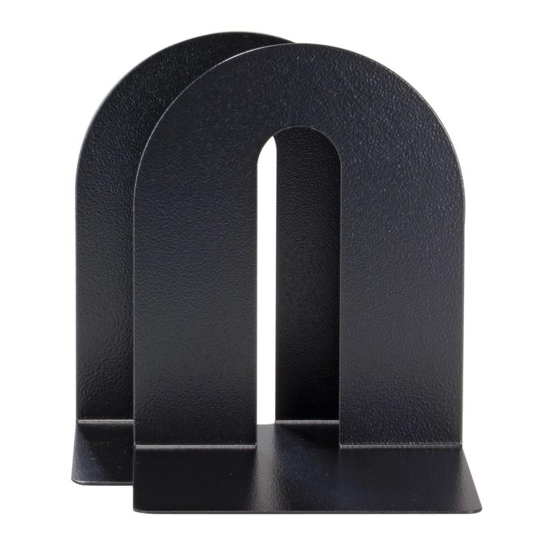 Officemate OIC Magnetic Heavy-Duty Bookends, 10in x 8in x 8in, Black, Set Of 2 (Min Order Qty 3) MPN:93186