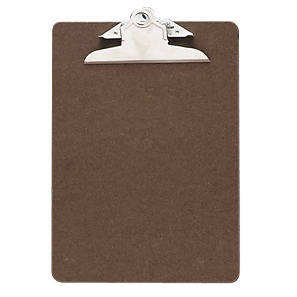 OIC 100% Recycled Hardboard Clipboard, Memo Size, 6in x 9in, Brown (Min Order Qty 14) MPN:83103