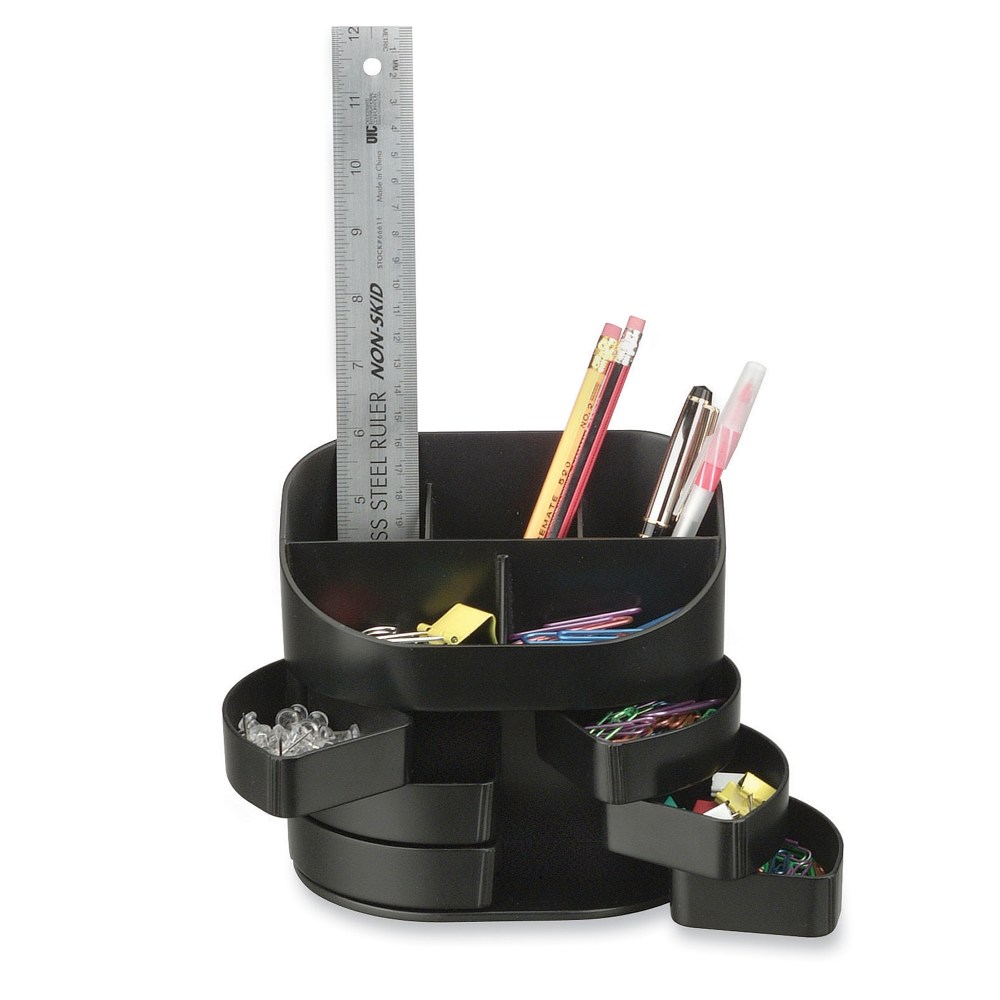 OIC 2200 Series Double Supply Desktop Organizer, Black (Min Order Qty 5) MPN:22822