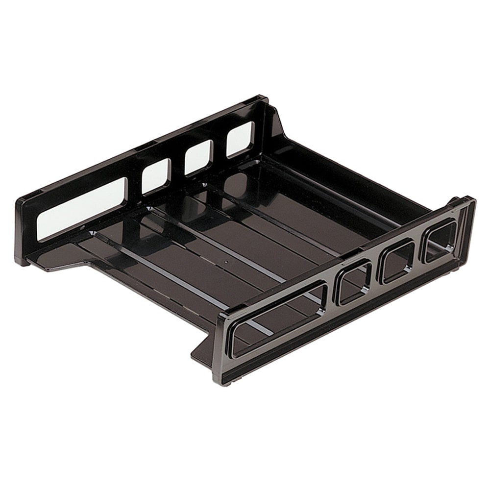 OIC Front-Loading Stackable Desk Tray, Letter Size, Smoke (Min Order Qty 8) MPN:21031