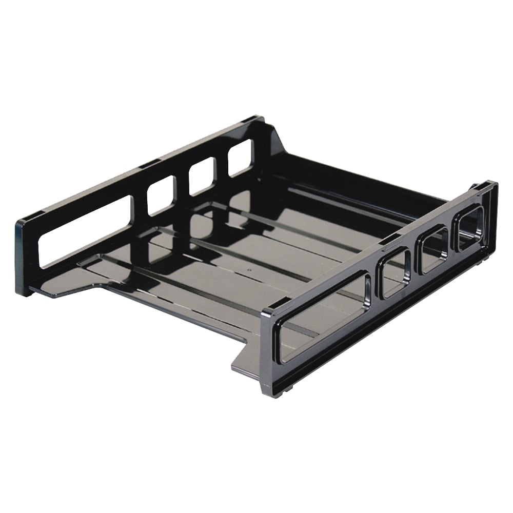 Officemate Front Load Letter Tray, 10 1/2inH x 12 1/2inW x 2 7/8inD, Black (Min Order Qty 11) MPN:21032