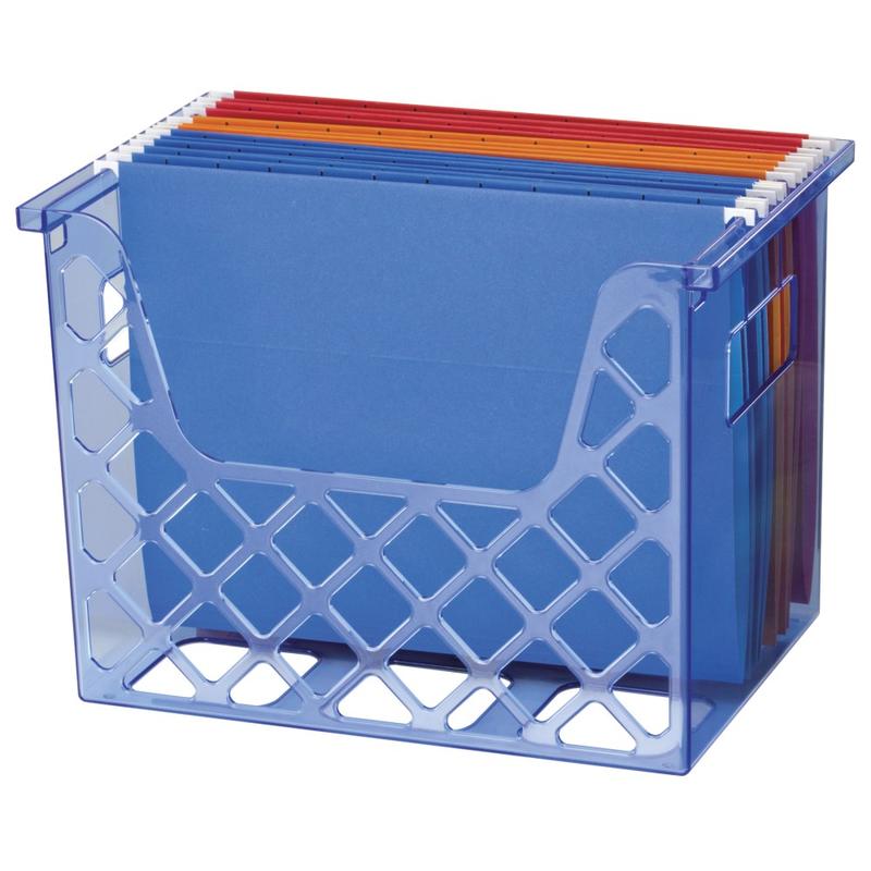 Officemate Blue Glacier Desktop File Organizer, 10 3/4in x 12 1/2in x 8 5/8in, Blue (Min Order Qty 4) MPN:23221