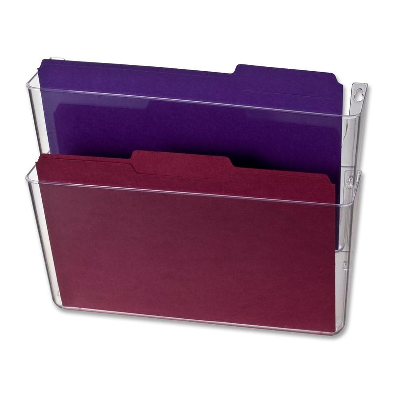 OIC Wall Mountable Space-Saving Files, Letter Size, Clear (Min Order Qty 4) MPN:21404