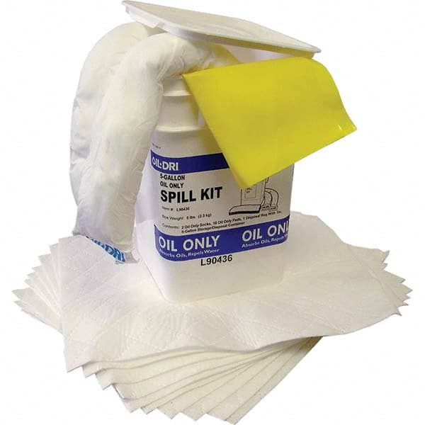 Spill Kits, Application: Oil Only, Kit Type: Oil Based Liquids Spill Kit, Container Type: Bucket, Container Size (Lb.): 5.0 gal (US) MPN:L90436