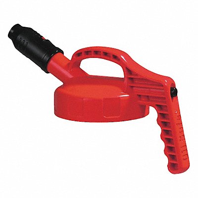 G3515 Stumpy Spout Lid w/1 In Outlet HDPE Red MPN:100508