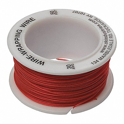 Wire Wrapping Wire 30 AWG Red 50ft MPN:R-30R-0050