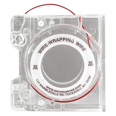 Wire Wrap Wire w/Disp 30 AWG Red 50ft MPN:WD-30-R