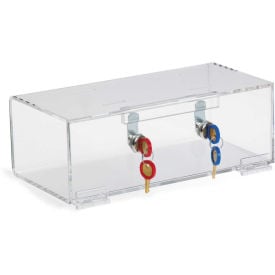 Omnimed® Double Lock Clear Acrylic Refrigerator Lock Box Keyed The Same with Multiple Units 183002