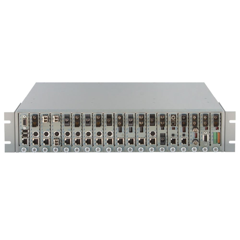 Omnitron iConverter 19-Module Chassis - Modular expansion base - DC power - 2U MPN:8207-2-W