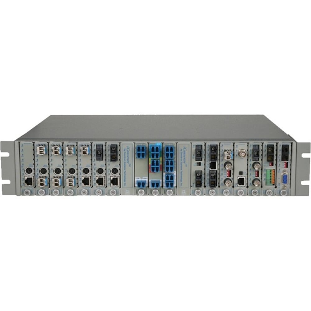 Omnitron iConverter 19-Module Chassis - Modular expansion base - DC power - 2U MPN:8207-3