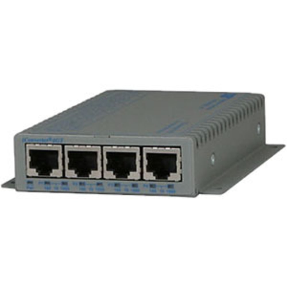 Omnitron Systems iConverter 8482-4-E 4GT Ethernet Switch - 4 Ports - Gigabit Ethernet, Fast Ethernet - 10/100/1000Base-T - 2 Layer Supported - Wall Mountable - Lifetime Limited Warranty MPN:8482-4-E