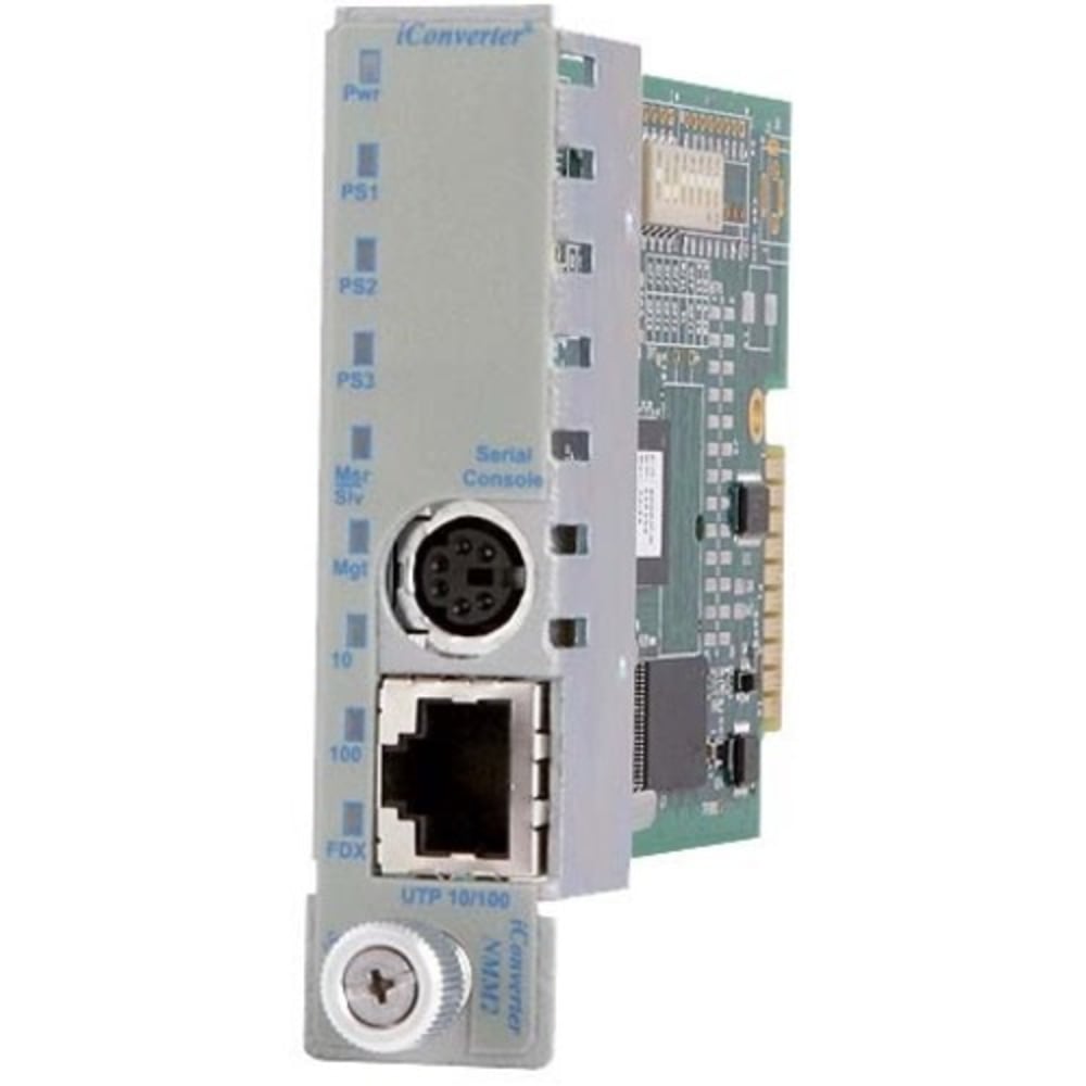 Omnitron Systems iConverter 8000N-0 Network Management Module - 1 x RJ-45 10/100Base-TX Auto-negotiation Management, 1 x RS-232 Management MPN:8000N-0-W