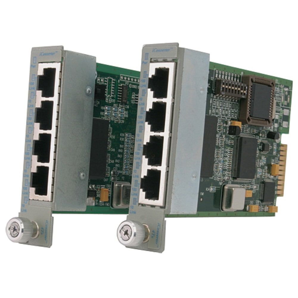 Omnitron Systems iConverter 4Tx VT Fast Ethernet Managed Switching Module - 4 x 10/100Base-TX MPN:8481-4-W