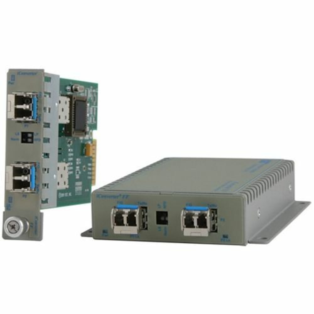 Omnitron Systems iConverter 8699-0-W Transceiver - 1000Base-X - 2 x Expansion Slots - 2 x SFP Slots - Internal MPN:8699-0-W