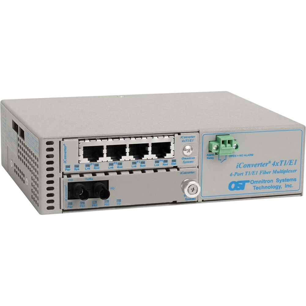 Omnitron Systems iConverter 8820-5-B Multiplexer - 4 x T1/E1 , 1 x 100Base-FX - 100Mbps Fast Ethernet, 1.544Mbps T1 , 2.048Mbps E1 MPN:8820-5-B